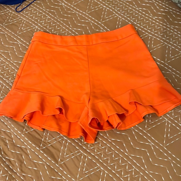 Zara Pants - Zara Orange ruffle hem